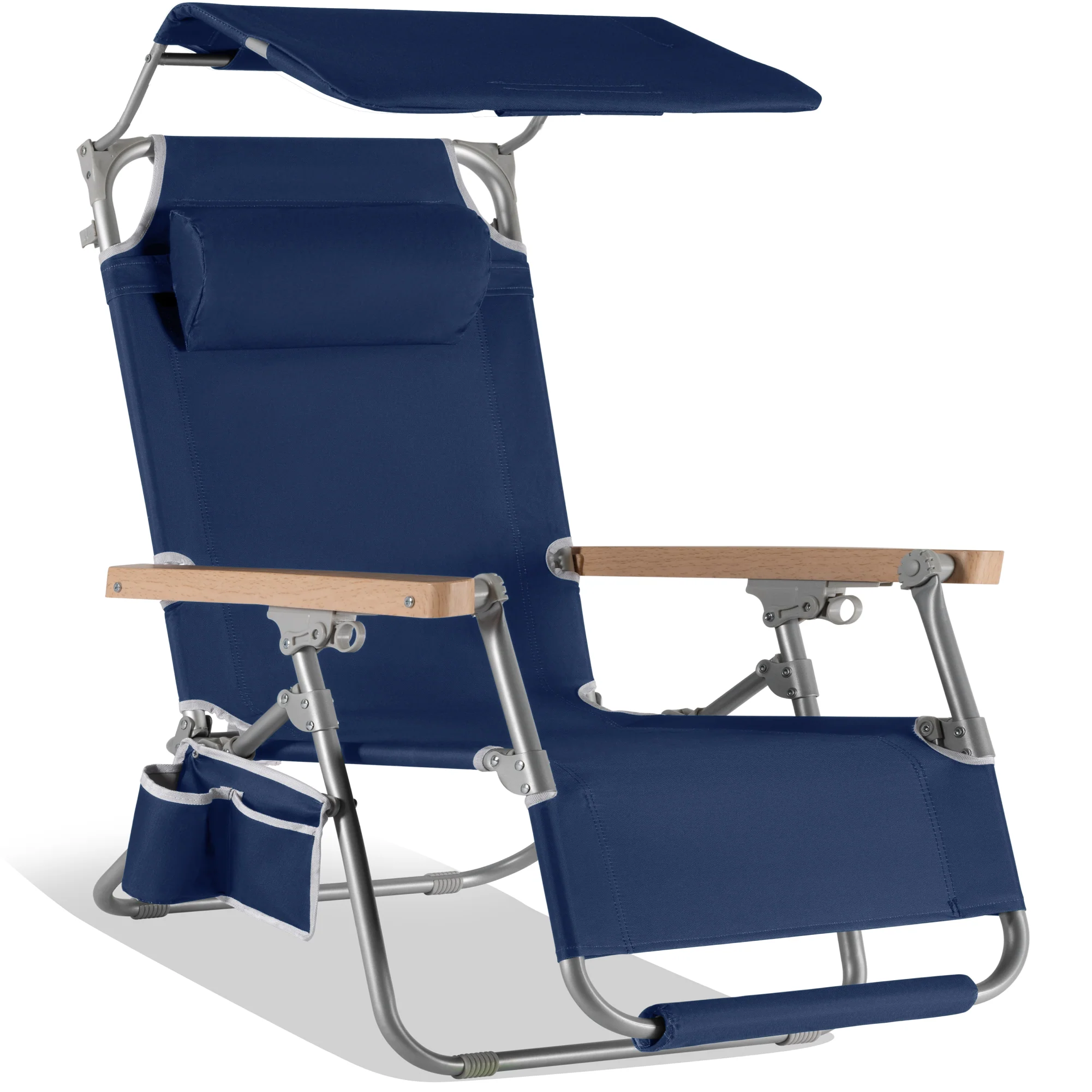 Zero Gravity Beach Chair with Adjustable Canopy and Carry Straps - Image 19