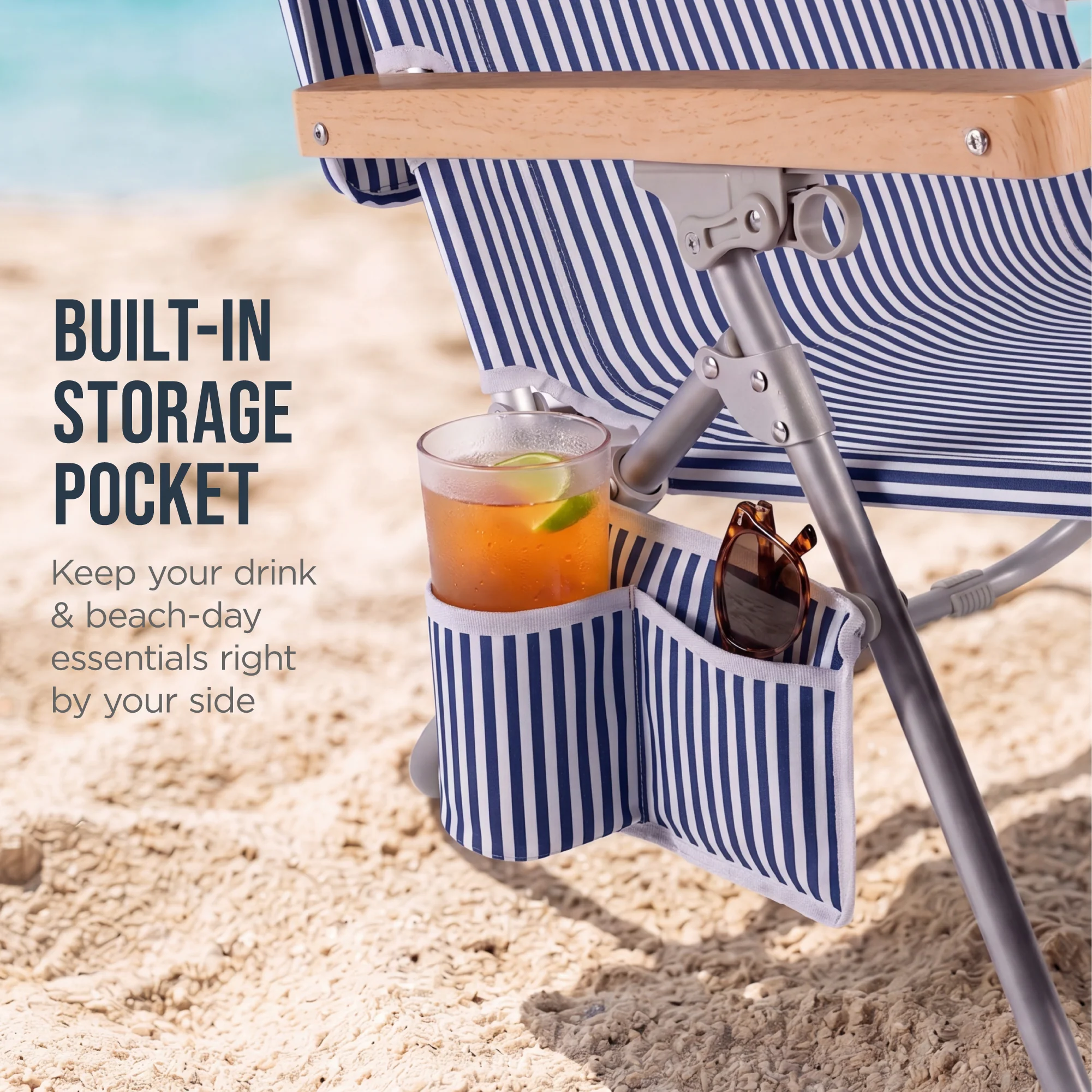 Zero Gravity Beach Chair with Adjustable Canopy and Carry Straps - Image 35